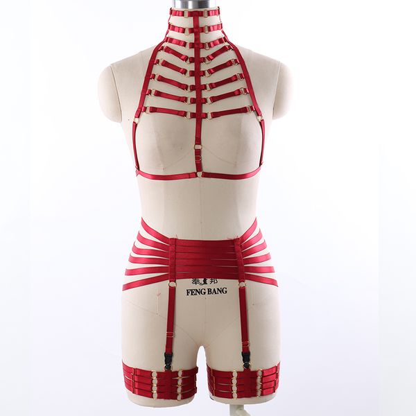 womens red elastic body harness lingerie set body cage bondage harness belt goth fetish exotic witchy burlesque corset, Black;white
womens red elastic body harness lingerie set body cage bondage harness belt goth fetish exotic witchy burlesque corset, Black;white