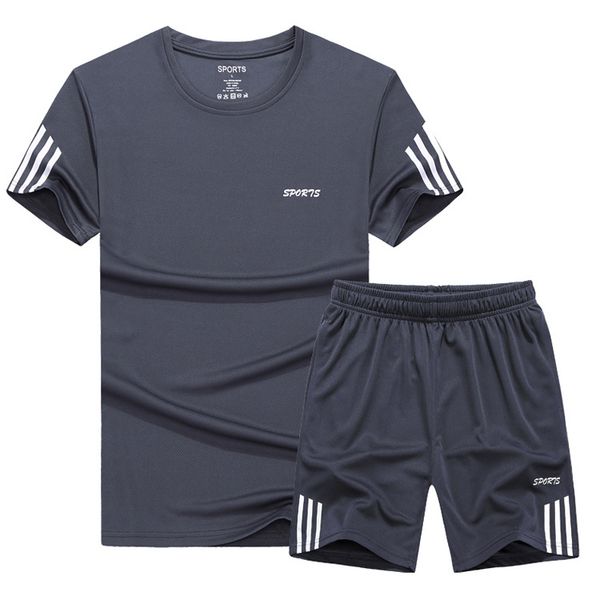 2019 summer set men casual two pieces suit short sleeve t-shirt & shorts sets male streetwear tracksuit man short sportswear set, Gray
2019 summer set men casual two pieces suit short sleeve t-shirt & shorts sets male streetwear tracksuit man short sportswear set, Gray