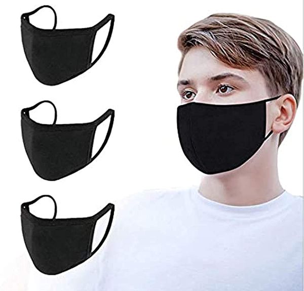 унисекс регулируемая маска рот маска черный хлопок смешать против пыли и нос защиты k-pop маска мода многоразовые маски