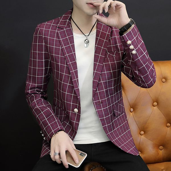 the new man in the fall of 2019 fashion new trend of cultivate one's morality leisure suit grid handsome suit, White;black
the new man in the fall of 2019 fashion new trend of cultivate one's morality leisure suit grid handsome suit, White;black