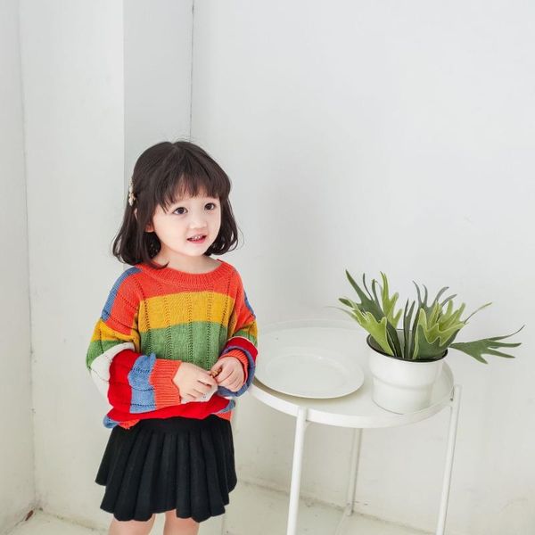 spring baby girls colorful striped knitted sweaters 2020 hollow loose casual sweater, Blue
spring baby girls colorful striped knitted sweaters 2020 hollow loose casual sweater, Blue
