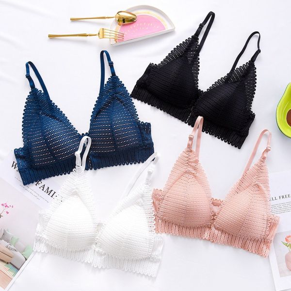 front buckle lace bra adjustment women bras underwire lingeries female bras, Red;black
front buckle lace bra adjustment women bras underwire lingeries female bras, Red;black