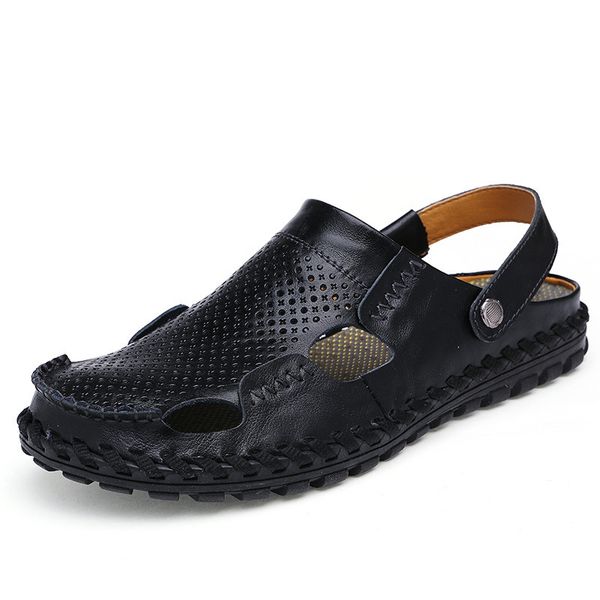 2020 new summer men's sandals real leather mens shoes water slippers beach walking casual shoes split leather yixi, Black
2020 new summer men's sandals real leather mens shoes water slippers beach walking casual shoes split leather yixi, Black