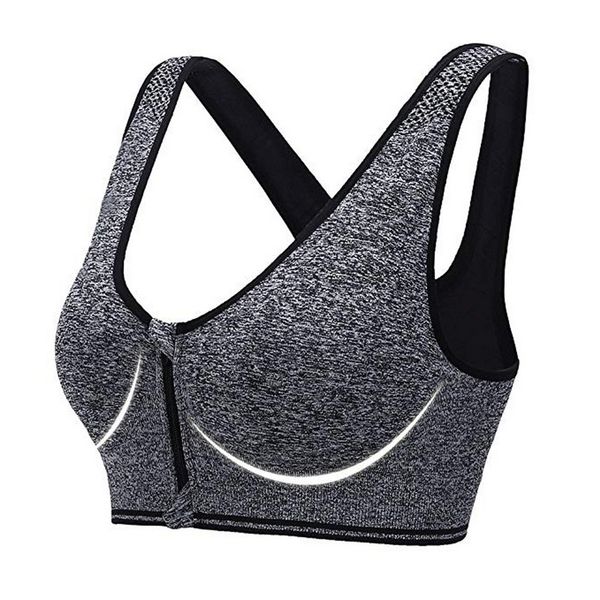 vertviezipper push up sports bra women wirepadded shockproof gym fitness athletic running yoga vest, White;black
vertviezipper push up sports bra women wirepadded shockproof gym fitness athletic running yoga vest, White;black