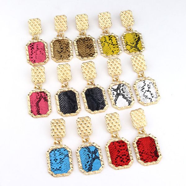 snake leopard popular geometry drop earrings long big square vintage fashion jewelry retro statement metal earrings for women, Golden;silver
snake leopard popular geometry drop earrings long big square vintage fashion jewelry retro statement metal earrings for women, Golden;silver