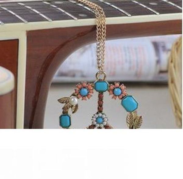 long chain choker pendants necklaces sweater anti-war peace symbol pendant necklace anti-war flower necklace, Silver
long chain choker pendants necklaces sweater anti-war peace symbol pendant necklace anti-war flower necklace, Silver