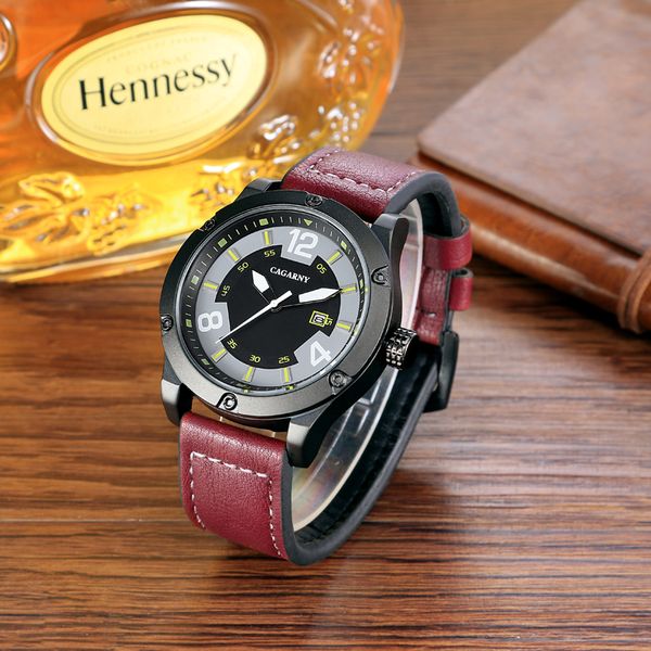 men watch quartz luxury cagarny watches men leather clock male wristwatch relogio masculino, Slivery;brown
men watch quartz luxury cagarny watches men leather clock male wristwatch relogio masculino, Slivery;brown