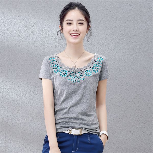 2020 women's embroidered round collar slim short sleeve t-shirt embroidery embroidery t-shirt female 3610, White
2020 women's embroidered round collar slim short sleeve t-shirt embroidery embroidery t-shirt female 3610, White