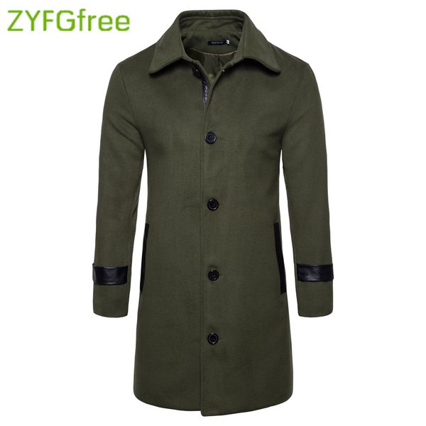 long design woolen coat men's outerwear 2018 autumn winter plus size vintage single breasted wool coats men's overcoat olive 85, Black
long design woolen coat men's outerwear 2018 autumn winter plus size vintage single breasted wool coats men's overcoat olive 85, Black