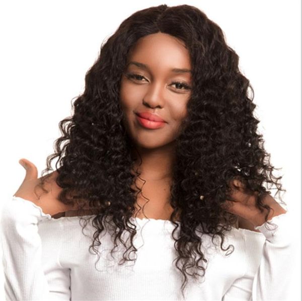 african small curly hair female black tube twisted hand roll wavy short curly hair twisted chemical fiber hair wig