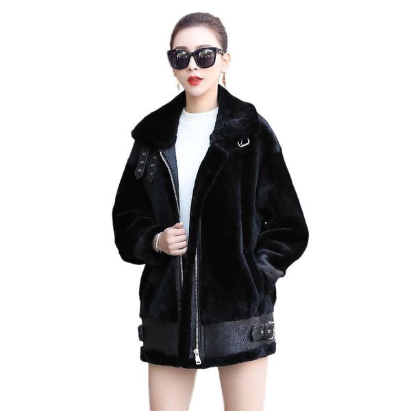 2019 autumn winter women real fur coat natural sheep shearing fur jacket korean loose warm wool overcoat sheepskin outwear z130, Black
2019 autumn winter women real fur coat natural sheep shearing fur jacket korean loose warm wool overcoat sheepskin outwear z130, Black