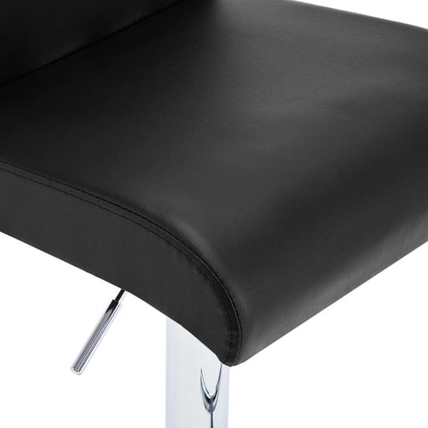 bar chair 2 pcs in black leatherette patio benches