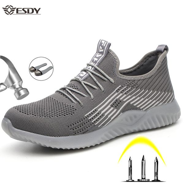men's safety work shoes steel toe cap boots lightweight non-slip puncture-proof construction work sneakers breathable shoes male, Black
men's safety work shoes steel toe cap boots lightweight non-slip puncture-proof construction work sneakers breathable shoes male, Black