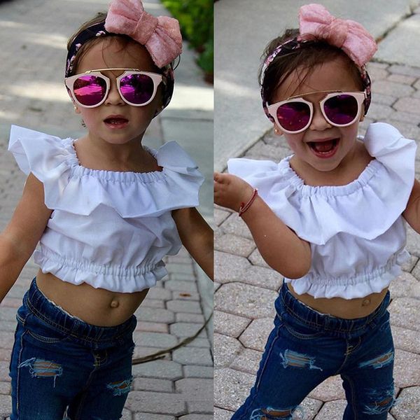 gril clothing sets baby girl toddler white solid t-shirt jeans pants outfit clothes set fashion infant toddler clothes set
gril clothing sets baby girl toddler white solid t-shirt jeans pants outfit clothes set fashion infant toddler clothes set