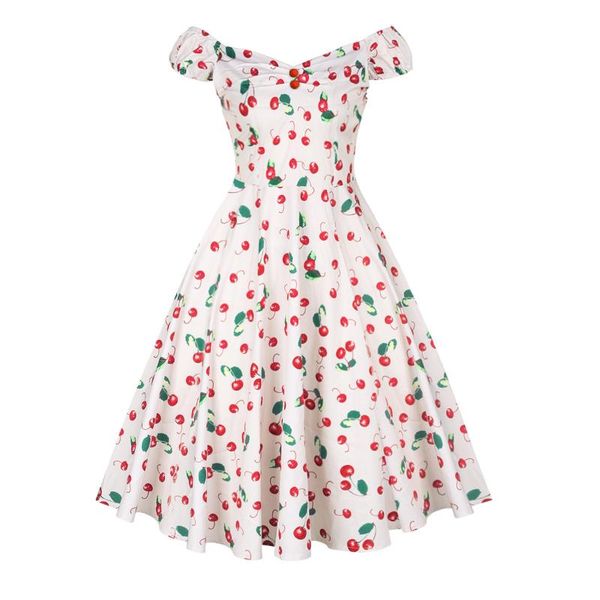 casual dresses 2021 cherry printed summer office dress slash neck big swing rockabilly women desses 50s 40s 60s party vestidos, Black;gray
casual dresses 2021 cherry printed summer office dress slash neck big swing rockabilly women desses 50s 40s 60s party vestidos, Black;gray
