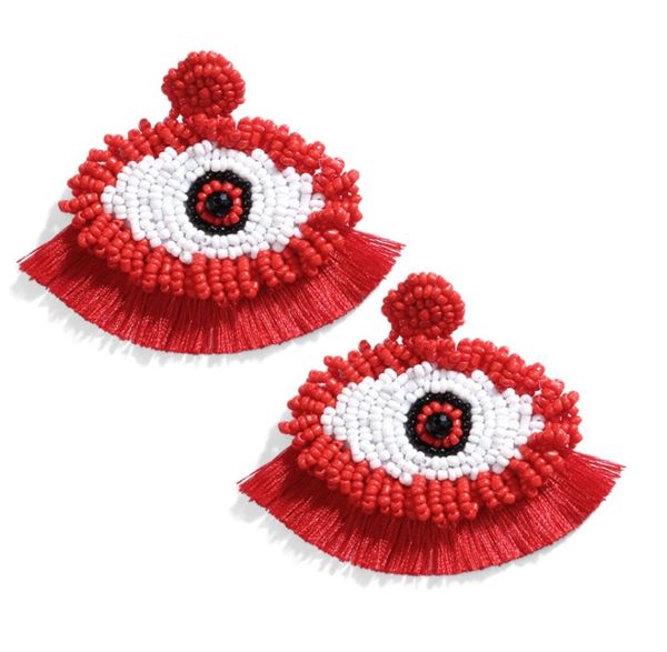 european and american explosions bohemian devil's eye earrings hand-woven rice beads tassel earrings women hand-woven rice beaded tasse, Silver
european and american explosions bohemian devil's eye earrings hand-woven rice beads tassel earrings women hand-woven rice beaded tasse, Silver