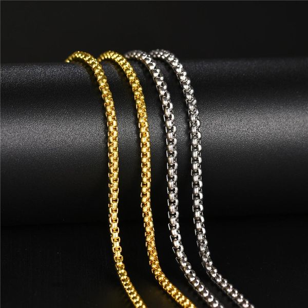 silver/gold stainless steel box chain for jewelry making 2.5/3mm metal rolo link chain necklace wholesale 10pcs
silver/gold stainless steel box chain for jewelry making 2.5/3mm metal rolo link chain necklace wholesale 10pcs
