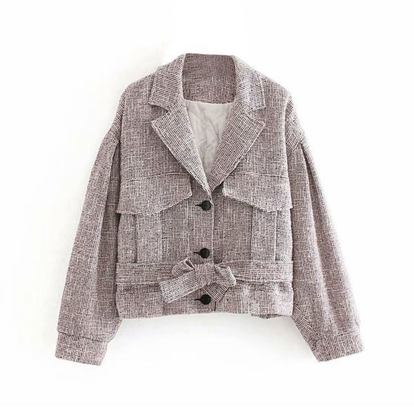fashion plaid tweed jacket women bandage batwing long sleeve casual coat female single breasted streetwear casaco feminino, Black
fashion plaid tweed jacket women bandage batwing long sleeve casual coat female single breasted streetwear casaco feminino, Black