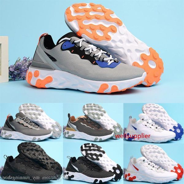 2019 react element 55 men running shoes sneakers sail black white red designer man chaussures de sport trainers 40-45
2019 react element 55 men running shoes sneakers sail black white red designer man chaussures de sport trainers 40-45