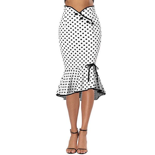polka dot skirts women bodycon skirt bowknot mermaid vintage sheath skirt white party female bottom, Black
polka dot skirts women bodycon skirt bowknot mermaid vintage sheath skirt white party female bottom, Black