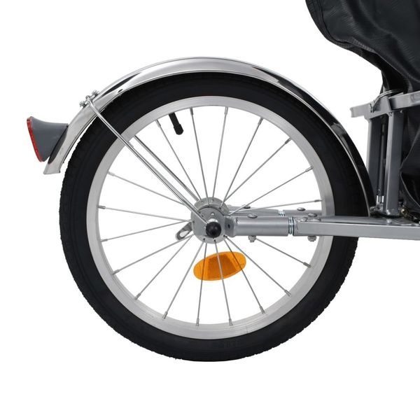 bike luggage trailer with bag orange and black garden sets