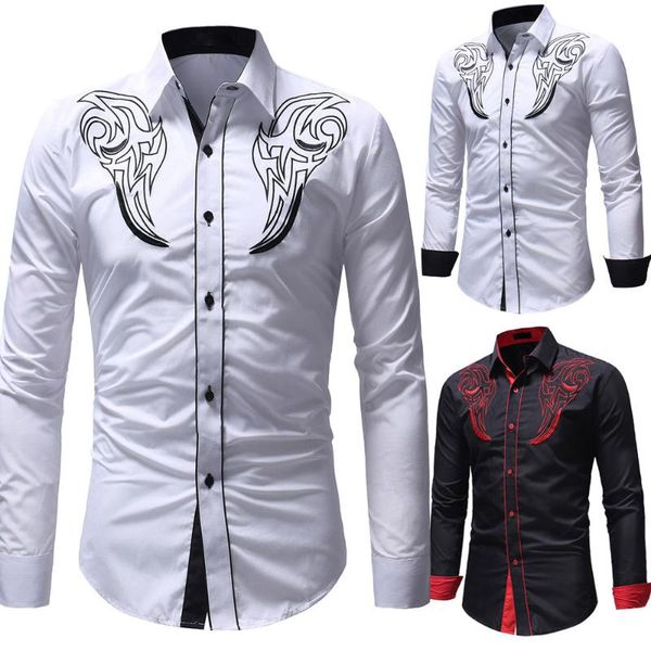 2020 spring men shirts long-sleeve casual slim fit stand collar print shirts cotton mens long sleeve high quality, White;black
2020 spring men shirts long-sleeve casual slim fit stand collar print shirts cotton mens long sleeve high quality, White;black
