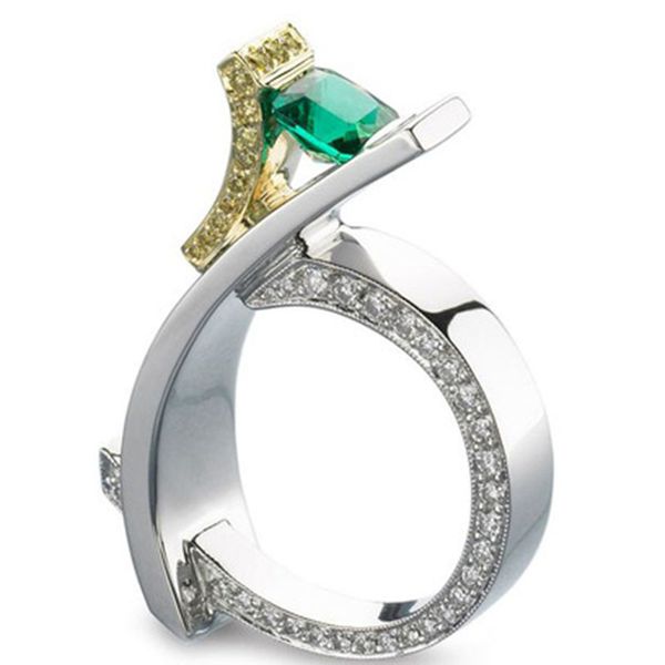 charms princess green square cut zircon rings luxury dual color paved cz crystal wedding rings for women bague femme z3m360, Golden;silver
charms princess green square cut zircon rings luxury dual color paved cz crystal wedding rings for women bague femme z3m360, Golden;silver