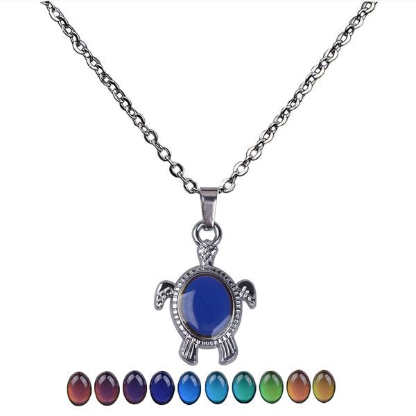 cute animal sea turtle pendant color change emotion mood chain necklace men women sweater decorations, Black
cute animal sea turtle pendant color change emotion mood chain necklace men women sweater decorations, Black