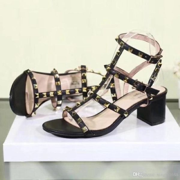 2018 new european women's rivets sandals with 5.5 cm high rivets fashion sandals women leather stud sandals t-strap sandal sizes 35-42, Black
2018 new european women's rivets sandals with 5.5 cm high rivets fashion sandals women leather stud sandals t-strap sandal sizes 35-42, Black
