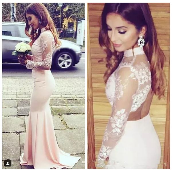 high neck lace long sleeves slim mermaid prom dresses 2019 open back sweep train long vestidos de soiree custom special occasion gowns, Black
high neck lace long sleeves slim mermaid prom dresses 2019 open back sweep train long vestidos de soiree custom special occasion gowns, Black
