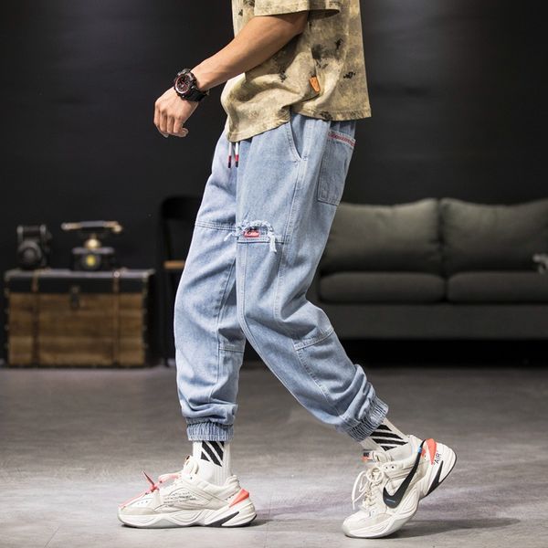 #2093 autumn streetwear man jeans denim fashions ankle-length hip hop jeans men elastic waist ripped harem for men loose, Blue
#2093 autumn streetwear man jeans denim fashions ankle-length hip hop jeans men elastic waist ripped harem for men loose, Blue