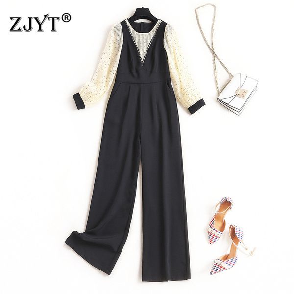 women's jumpsuits & rompers high street fashion jumpsuit women 2021 elegant long sleeve patchwork overalls office work womens, Black;white
women's jumpsuits & rompers high street fashion jumpsuit women 2021 elegant long sleeve patchwork overalls office work womens, Black;white
