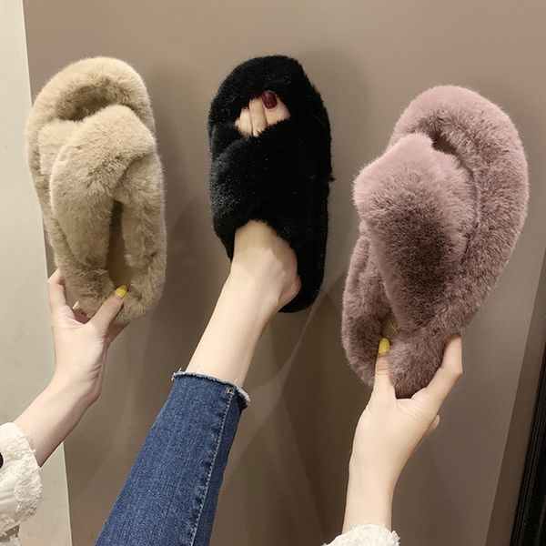 flock flat shoes female woman's slippers low cross-tied platform luxury slides shose women fur flip flops 2019 designer plush, Black
flock flat shoes female woman's slippers low cross-tied platform luxury slides shose women fur flip flops 2019 designer plush, Black
