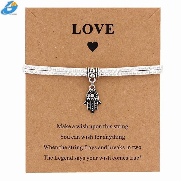 dgw new hamsa palm charm wish card bracelet handmade pendant bracelet for women men jewelry yoga gift lucky royal blue black qw, Golden;silver
dgw new hamsa palm charm wish card bracelet handmade pendant bracelet for women men jewelry yoga gift lucky royal blue black qw, Golden;silver