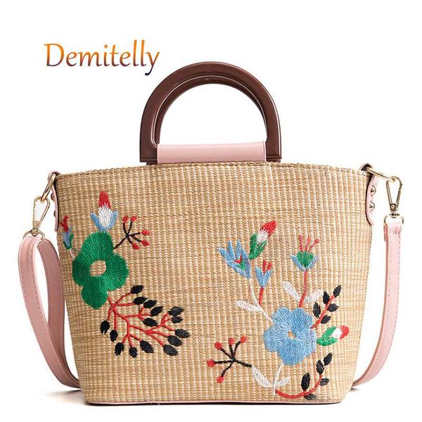 new embroidered women's handbag fashion flower decoration straw shoulder messenger bag rattan ladies tote bag beach wallet 
new embroidered women's handbag fashion flower decoration straw shoulder messenger bag rattan ladies tote bag beach wallet