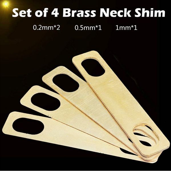 4 pieces 0.2mm, 0.5mm, 1mm thickness guitar neck enhancing metal joint for electric guitar / bass luthier tools
4 pieces 0.2mm, 0.5mm, 1mm thickness guitar neck enhancing metal joint for electric guitar / bass luthier tools