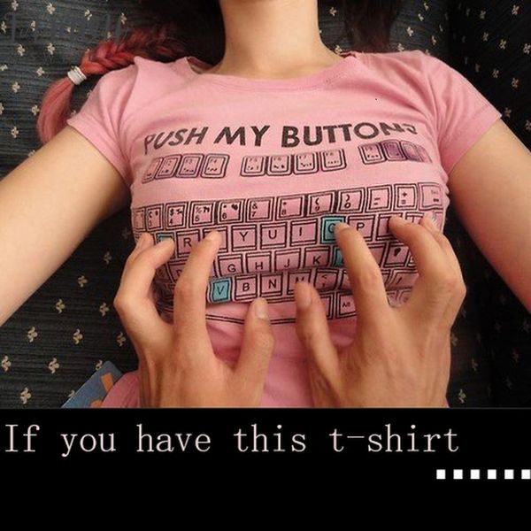 women t shirt summer push my buttons print funny casual t shirts cotton o neck short sleeve white pink couple shirt
women t shirt summer push my buttons print funny casual t shirts cotton o neck short sleeve white pink couple shirt