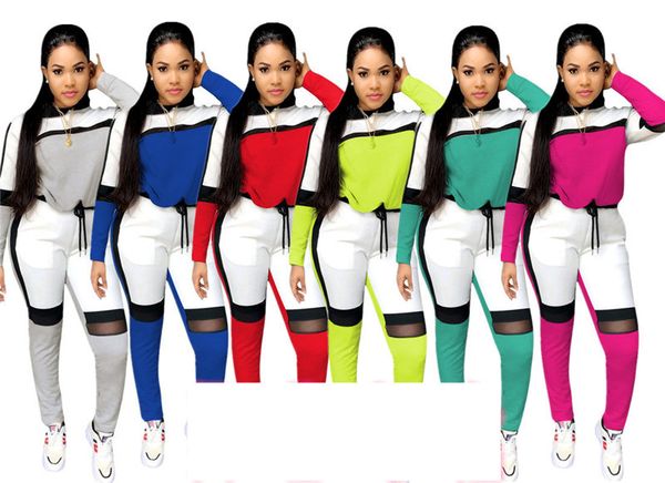 women spring tracksuits mesh patchwork color long sleeve hoodie pants leggings candy color casual two pieces set sport suit d21901, Gray
women spring tracksuits mesh patchwork color long sleeve hoodie pants leggings candy color casual two pieces set sport suit d21901, Gray