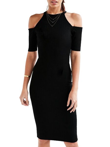 self-cultivation dress neck shoulder close package buttocks in longuette, White;black
self-cultivation dress neck shoulder close package buttocks in longuette, White;black