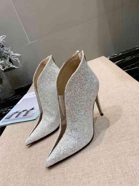 fashion designer crystal acrylic stitching film short boots party wedding pointed bridesmaid banquet high heels, Black
fashion designer crystal acrylic stitching film short boots party wedding pointed bridesmaid banquet high heels, Black