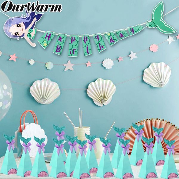 OurWarm Mermaid Party Decoration Cute Little Mermaid Candy Box Happy Birthday Banner for Kids Favor Under the Sea Party Supplies
OurWarm Mermaid Party Decoration Cute Little Mermaid Candy Box Happy Birthday Banner for Kids Favor Under the Sea Party Supplies