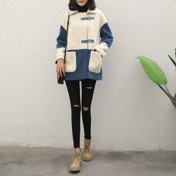 women 2019 winter fashion moto & biker sheep shearing wool blends jacket female soft warm faux fur coat fake sheep fur coat k288, Black
women 2019 winter fashion moto & biker sheep shearing wool blends jacket female soft warm faux fur coat fake sheep fur coat k288, Black