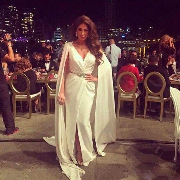 designer white empire abric dubai evening dresses v-neck front split with wrap celebrity dress sweep train satin red carpet gowns, Black;red
designer white empire abric dubai evening dresses v-neck front split with wrap celebrity dress sweep train satin red carpet gowns, Black;red