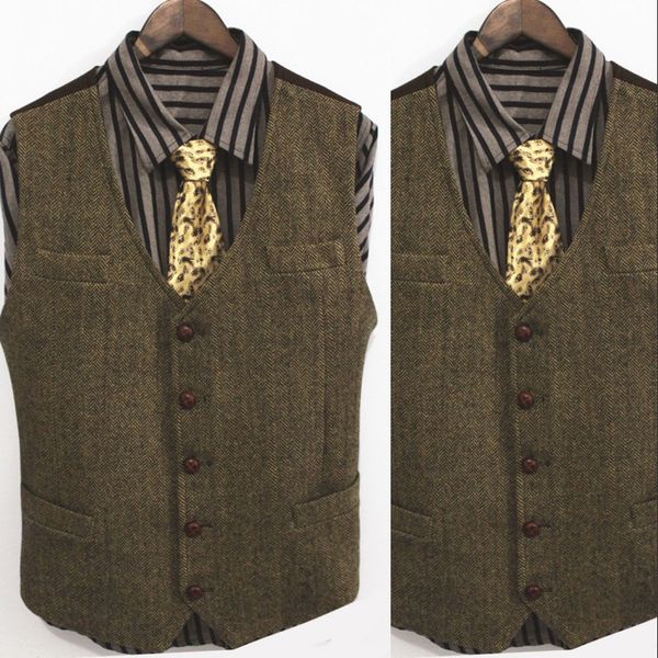 2019 groom vests vintage wool herringbone tweed vest groomsmen wedding vest design custom made mens suit vest tuxedo waistcoat, Black
2019 groom vests vintage wool herringbone tweed vest groomsmen wedding vest design custom made mens suit vest tuxedo waistcoat, Black