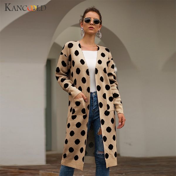 kancoold coats fashion women knitted dot print cardigan sweater coat long sleeve casual new woman coats and jackets 2019jul10, Black;brown
kancoold coats fashion women knitted dot print cardigan sweater coat long sleeve casual new woman coats and jackets 2019jul10, Black;brown