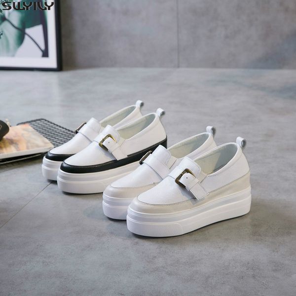 swyivy genuine leather women's shoes with heels slip on fashion spring 2020 platform sneakers woman shoes casual ladies shoe 42, Black
swyivy genuine leather women's shoes with heels slip on fashion spring 2020 platform sneakers woman shoes casual ladies shoe 42, Black