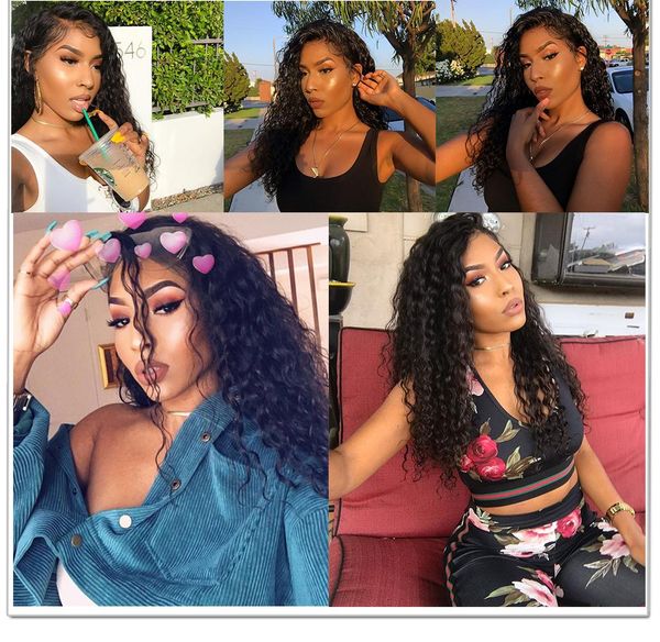 13x6 lace front human hair wigs 250 density deep wave short bob curly lace frontal wig glueless full end dolago 24" remy, Black
13x6 lace front human hair wigs 250 density deep wave short bob curly lace frontal wig glueless full end dolago 24" remy, Black