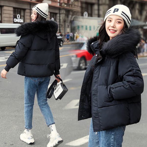 winter parkas jacket 2020 fur collar coat jackets fashion hooded padded short paragraph women's winter jacket snow coat, Black
winter parkas jacket 2020 fur collar coat jackets fashion hooded padded short paragraph women's winter jacket snow coat, Black