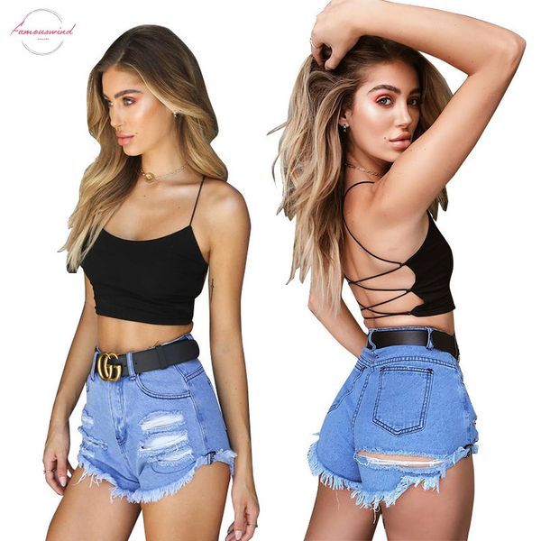 women summer cotton backless bandage lace up crop 2020 summer fashion female camis regata feminina camisa femini, White
women summer cotton backless bandage lace up crop 2020 summer fashion female camis regata feminina camisa femini, White