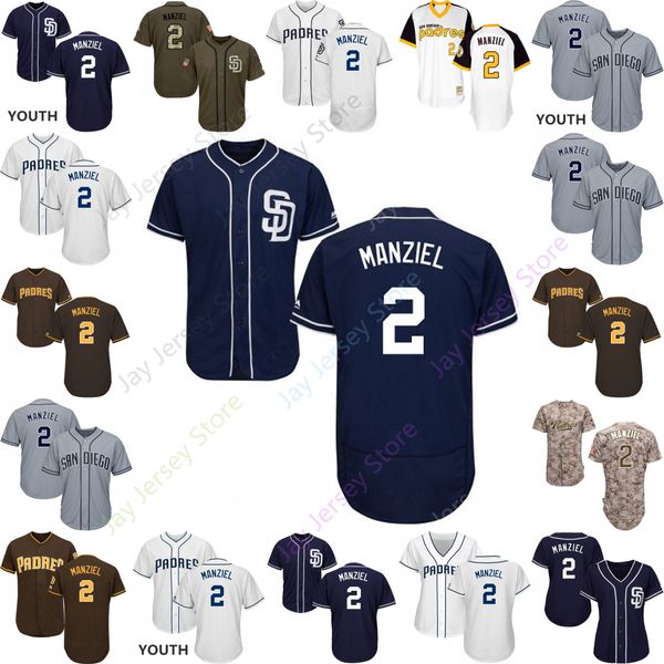 2019 San Diego 2 Johnny Manziel Jersey Padres Jerseys Cool Base Flexbase Home Away White Black Red Grey Pullover Button Men Women Youth 
2019 San Diego 2 Johnny Manziel Jersey Padres Jerseys Cool Base Flexbase Home Away White Black Red Grey Pullover Button Men Women Youth